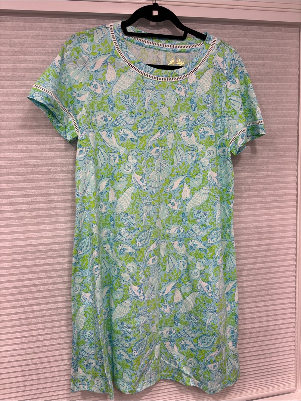 Lilly Pulitzer Mint Green & Aqua Seashell Print Dress